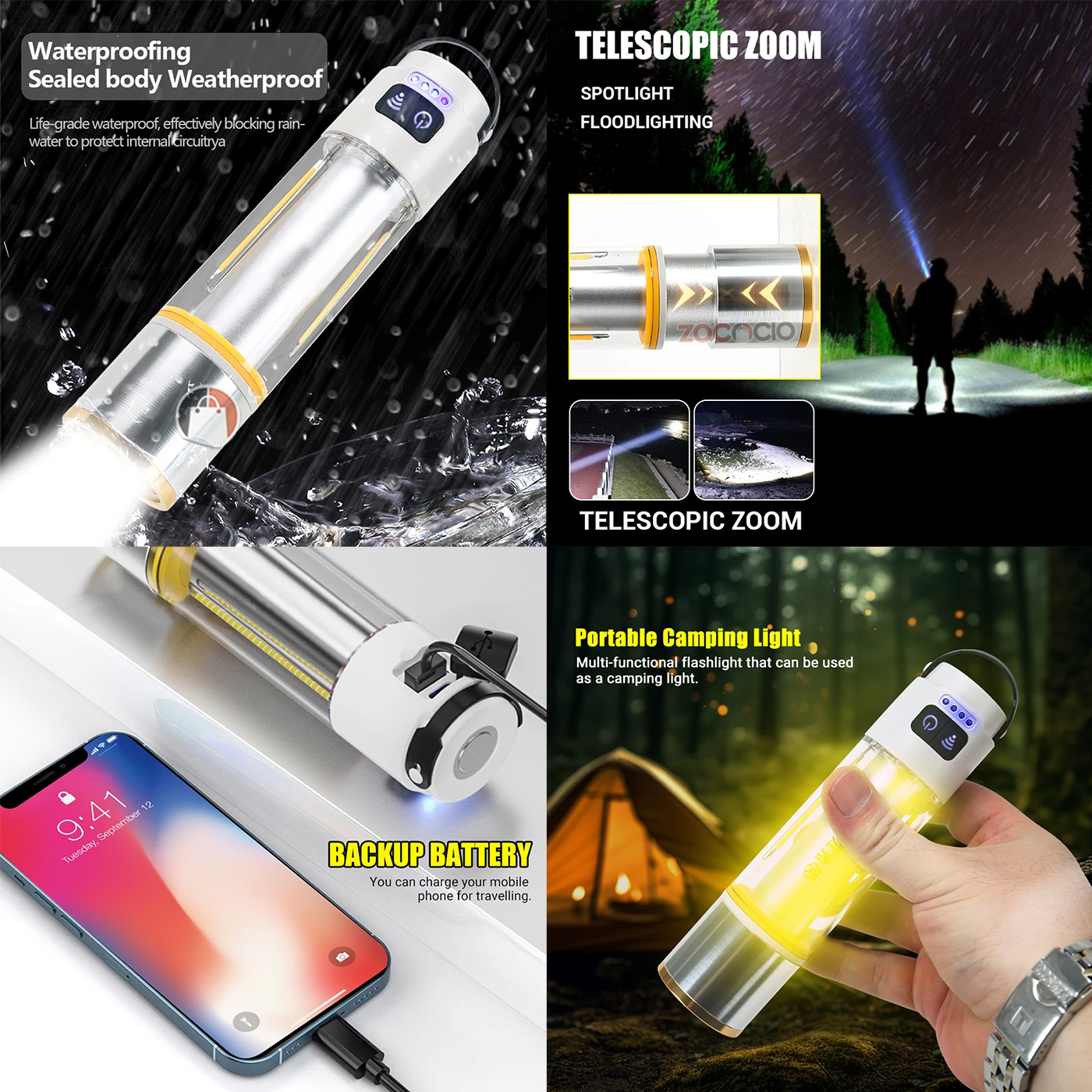 Linterna Led Multifuncional Potente Camp